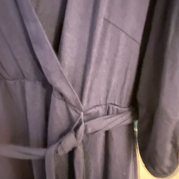 NWT Draper James RSVP Faux Wrap Dress 2X Blue Belted V-Neck Knit w/ Pockets - Picture 2 of 12